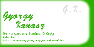 gyorgy kanasz business card