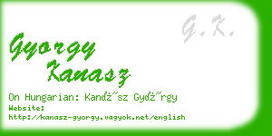 gyorgy kanasz business card